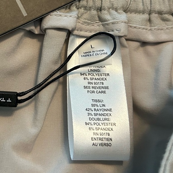 Tahari NWT linen blend Tan Midi A-Line skirt - Picture 8 of 8